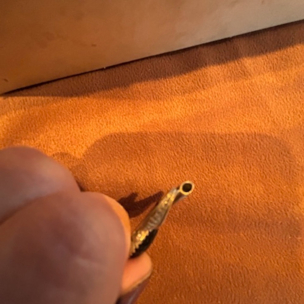 Navajo vintage pendant sterling silver & Onyx-SIGNED - Picture 3 of 3